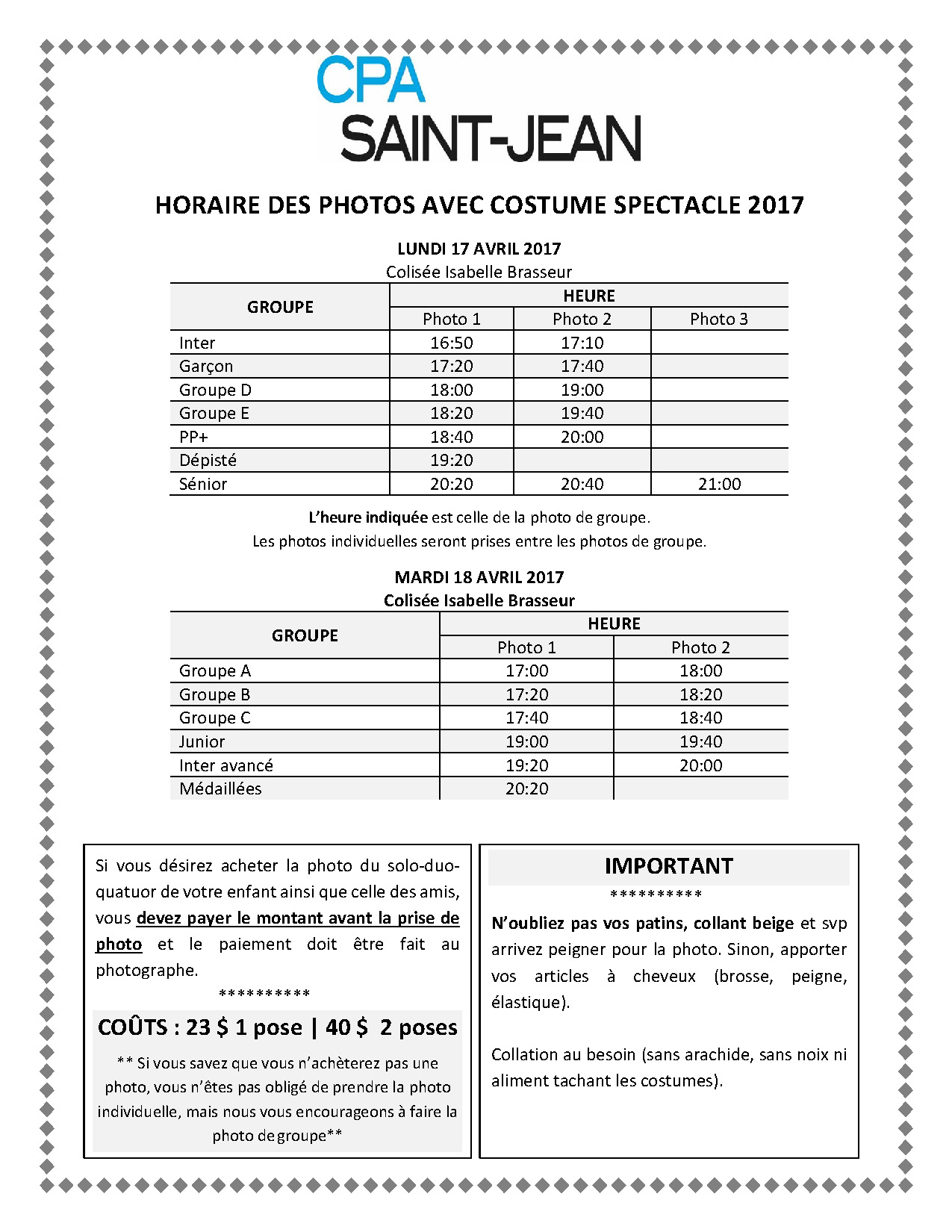 2017 - Horaire photo Costumes_V4